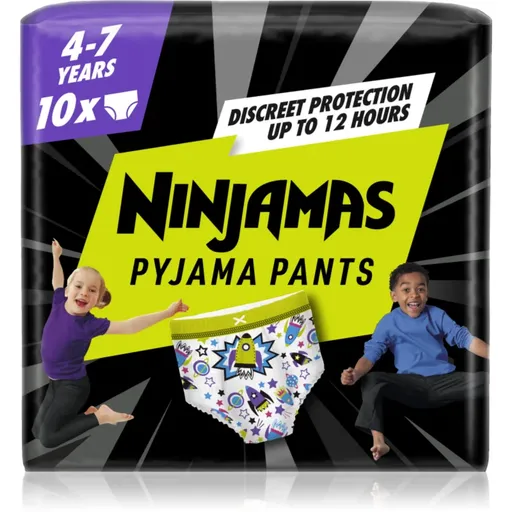 Pampers Ninjamas Pyjama Pants pyžamové plienkové nohavičky 17-30 kg Spaceships 10 ks