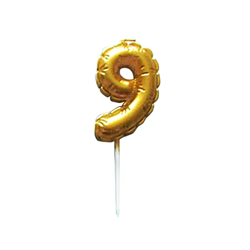 Tortová sviečka číslica "9" TORO zapichovací balónik 6cm