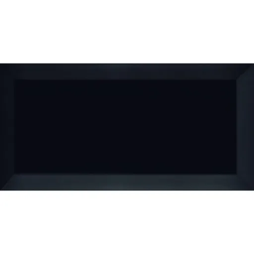 Obklad Ribesalbes Chic Colors negro bisiel 7,5x15 cm mat CHICC1982