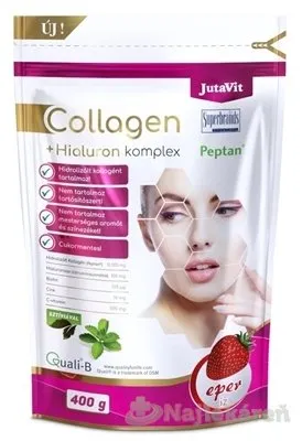 JutaVit Collagen 10 g + Hyalurón komplex Jahoda 400 g