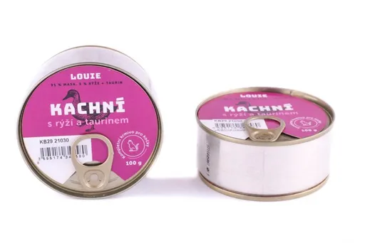 LOUIE Konzerva LOUIE kacacie, ryža, taurín 100g pre macky