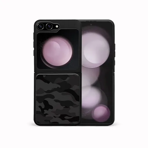 MY ART Ochranný kryt pre Samsung Galaxy Z Flip7 FE 5G / Flip6 5G BLACK CAMO (234)