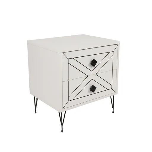 Nočný stolík Luna White