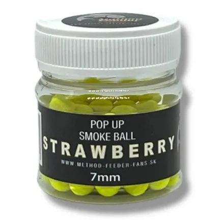 Method feeder fans plávajúce boilies pop up smoke ball 7 mm 50 ml - jahoda
