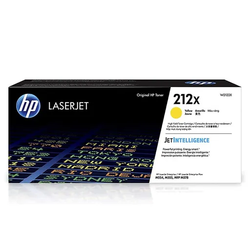 HP originál toner W2122X, yellow, 10000str., HP 212X, High Yield, HP Color LaserJet Enterprise M554dn,M555dn,M555x, O, žltá