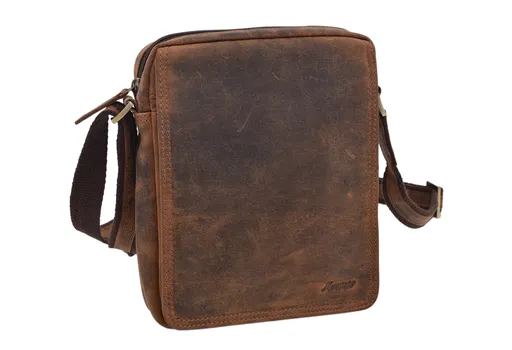 Pánske kožené crossbody tmavohnedý hunter 250589