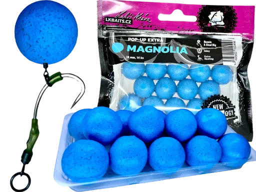 Lk baits plávajúce boilie pop-up extra magnolia limitovaná edícia - 14 mm 18 ks