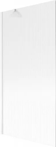 MEXEN/S - Next vaňová zástena FIX 90 x 150, prúžky, biela 895-090-000-00-09-20