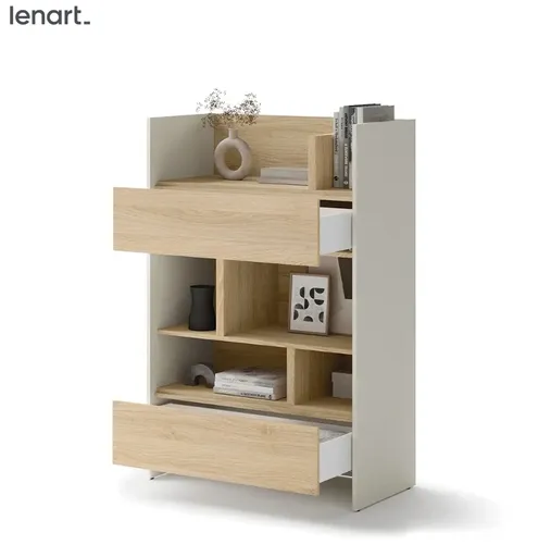 Dig-net nábytok Regál Lenart BED CONCEPT BC-26 | kašmír / dub nagano