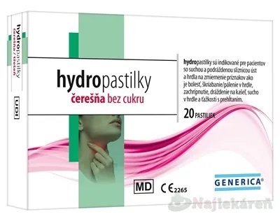 GENERICA hydropastilky čerešňa bez cukru 20ks