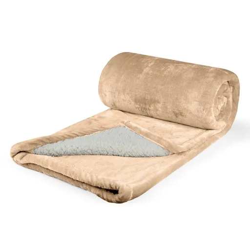 Polášek Mikroflanelová deka s barančekom - Šampáň | 150 x 200 cm