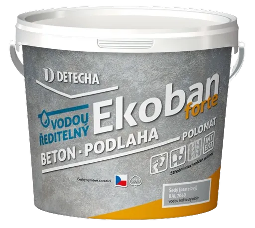 Ekoban Forte - náterová hmota na betón so strednou mechanickou záťažou RAL 7040 - okenná šedá 5 kg