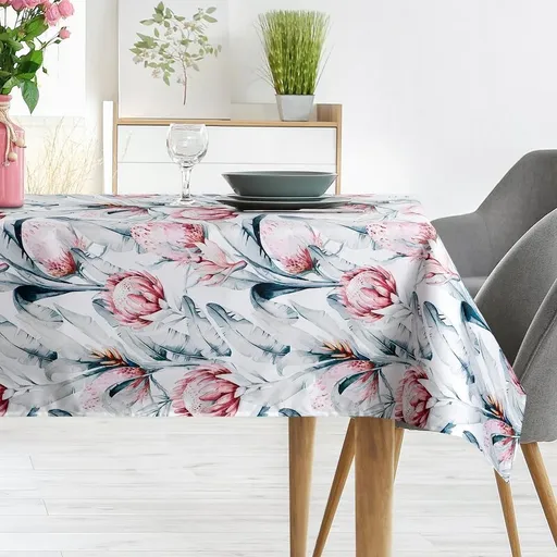 ArtFir Záhradný obrus GARDEN 32G | biela/modrá 140 x 220 cm