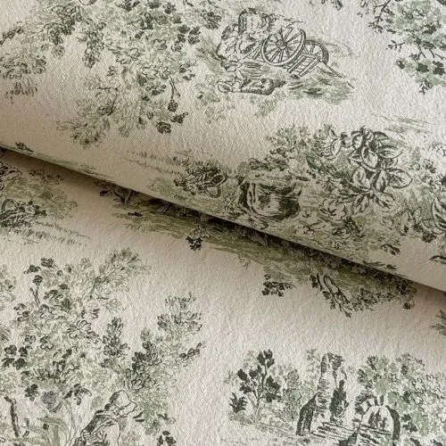 Dekoračná látka RUSTIC VINTAGE PRINT Gabrielle kaki