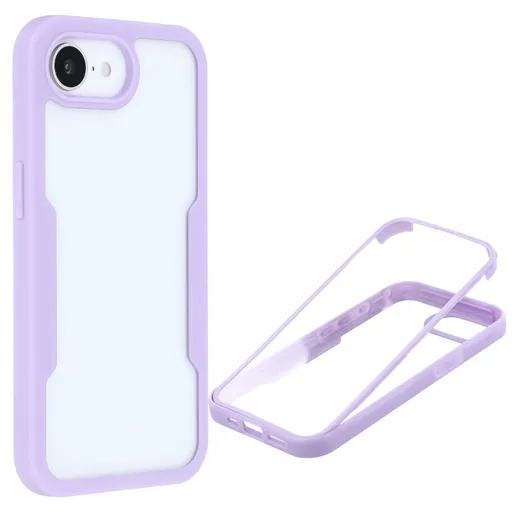 DUAL Obojstranný kryt s fóliou Apple iPhone 16e fialový