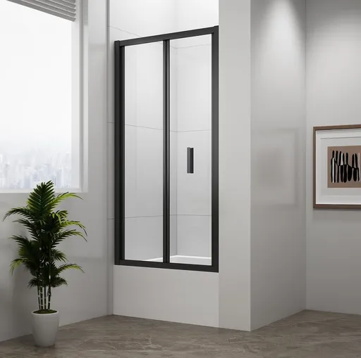 POLYSAN - DEEP BLACK sprchové dvere skladacie 1000x1650, číre sklo MD1910B