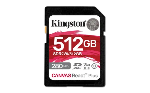 Kingston Canvas React Plus/SDHC/512 GB/UHS-II U3 / Class 10
