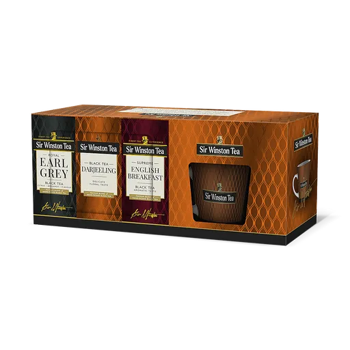 SIR WINSTON English tea tradition čierny čaj s hrnčekom 3 x 20 sáčkov