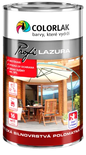 COLORLAK PROFI LAZÚRA S1025 - Syntetická tixotropná hrubovrstvá lazúra PROFI - bezfarebná 0,9 L