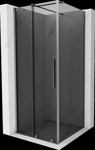 MEXEN/S - Velár sprchovací kút, posuvné dvere 90 x 90, grafit, grafit metal 871-090-090-41-95