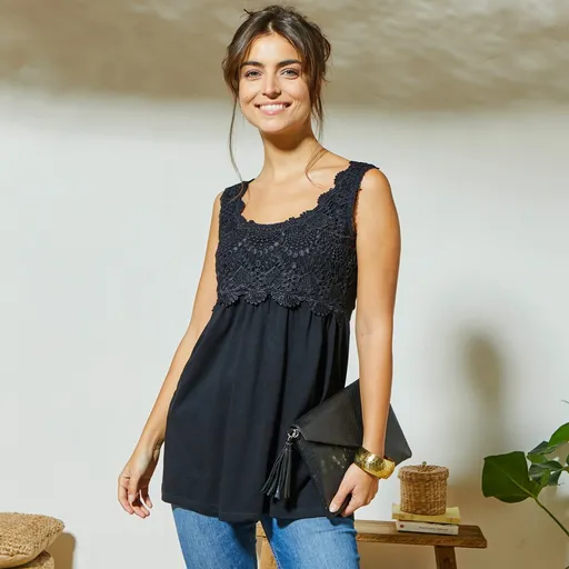 Dlhý top s macramé