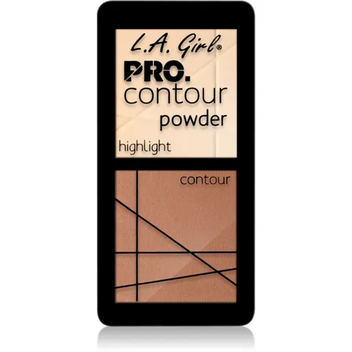L.A. Girl Cosmetics PRO. Contour Powder kontúrovacia paletka na tvár odtieň Light 5.6 g