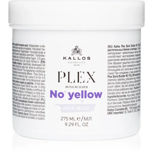 Kallos Plex No Yellow maska na vlasy neutralizujúci žlté tóny 275 ml