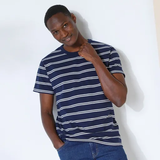 Pruhované tričko s krátkymi rukávmi z bio bavlny