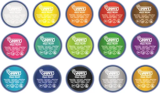 JOVI - Farby na tvár v mini kelímku 8 ml 17101 - biela