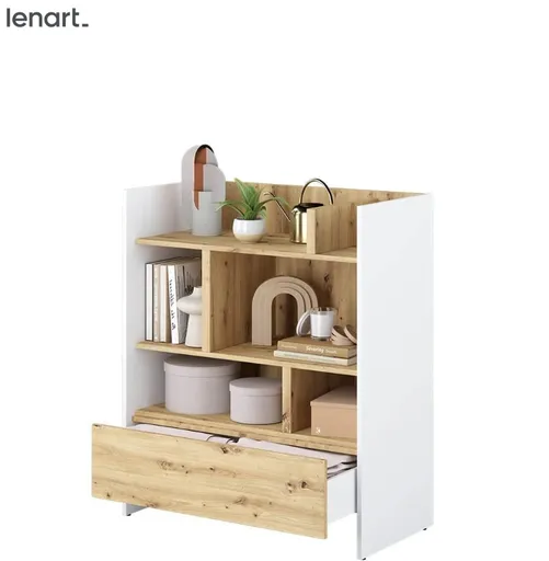 Dig-net nábytok Regál Lenart BED CONCEPT BC-25 | biela / dub artisan