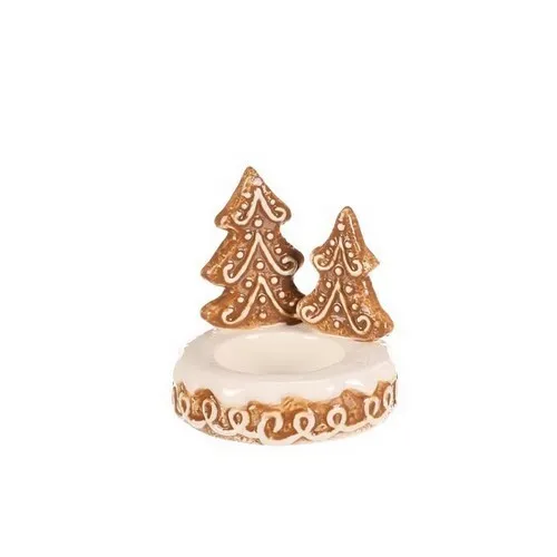 Keramický perníkový svietnik Stromček na čaj. sviečku