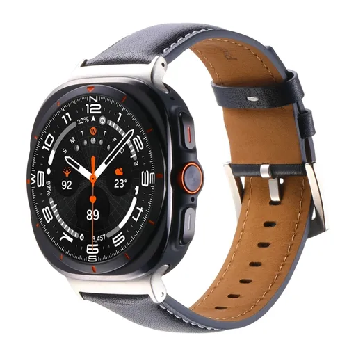 LEATHER Kožený remienok pre Samsung Galaxy Watch Ultra / Watch Ultra 2025 modrý
