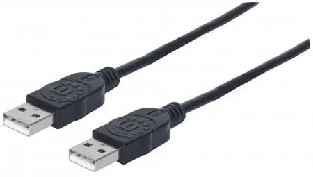 MANHATTAN kábel USB 2.0, Type-A Male to Type-A Male, 1m, Black