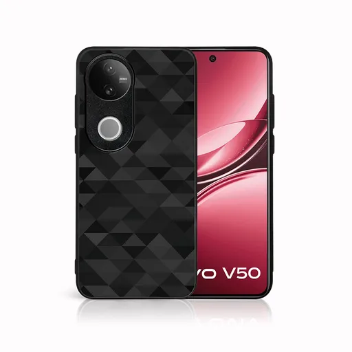 MY ART Ochranný kryt pre Vivo V50 5G BLACK TRIANGLES (232)