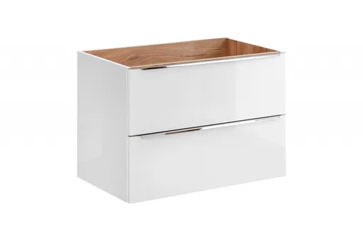 Comad Capri White skrinka 80x46x57 cm závesná kúpeľňová skrinka pod umývadlo biela-dub CAPRI WHITE 821B FSC