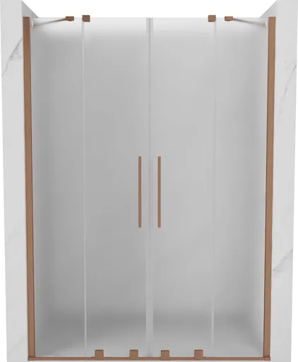 MEXEN/S - Velar Duo posuvné sprchové dvere 160, dekor, meď kartáčovaná 871-160-000-32-65