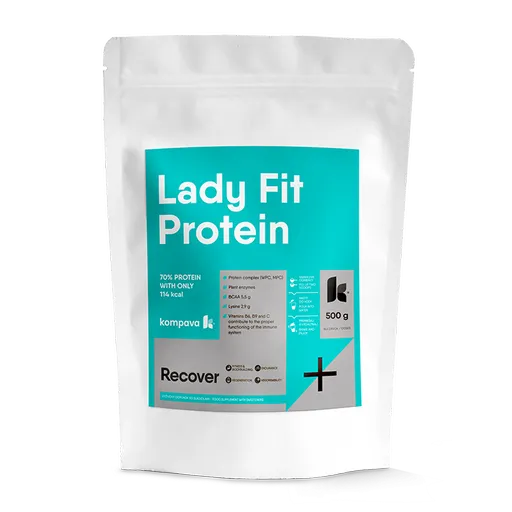 KOMPAVA LadyFit protein jahoda-malina 500 g 16,5 dávok