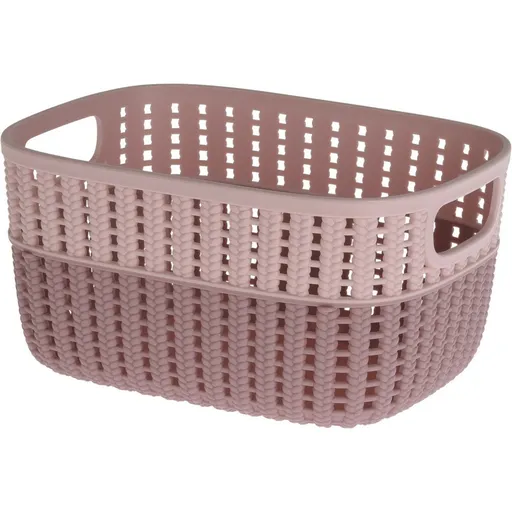 Plastový košík Duo, ružová, 23,5 x 17,5 x 11,5 cm