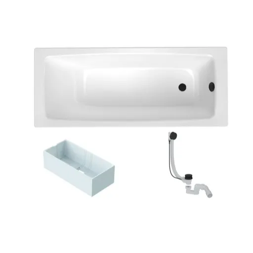 Obdĺžniková vaňa SAT Feel 170x75 cm smaltovaná oceľ ľavá aj pravá SATBVFEEL170752