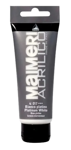 MAIMERI ACRILICO - Akrylové farby 017 - platinum white, 0,2 L