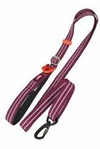 Vodítko pre psov BIVOUAK nastaviteľné 25mm/1,15-2m červené zlaté