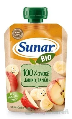 Sunar BIO Kapsička Jablko, banán 100 % ovocia (od ukonč. 4. mesiaca) 100 g