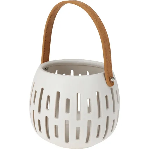 Dekoračný lampáš White, 14,5 x 12 cm