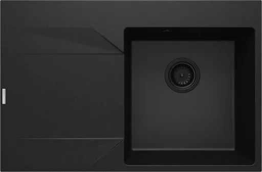 DEANTE DEANTE - Evora metalický grafitový granitový drez, 1-bowl s odkvapkávacou plochou - vľavo ZQJ_G11L