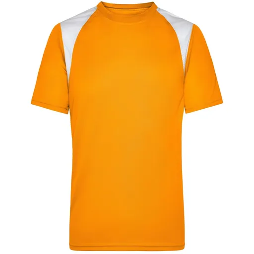 James & Nicholson (Daiber) Pánske bežecké tričko s krátkym rukávom JN397 - Oranžová / biela | 3XL