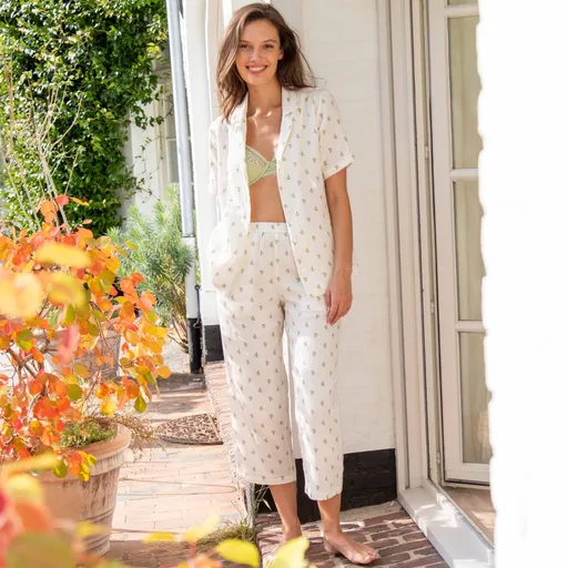 Mušelínové pyžamo_x000D_
		so 7/8 nohavicami a potlačou