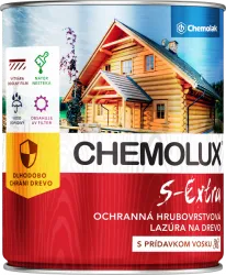 VÝPREDAJ CHEMOLUX S EXTRA - Hrubovrstvá lazúra 2,5 l 282 - palisander