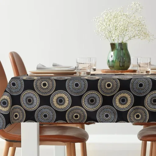 ArtFir Záhradný obrus GARDEN 19G | čierna/béžová 140 x 220 cm