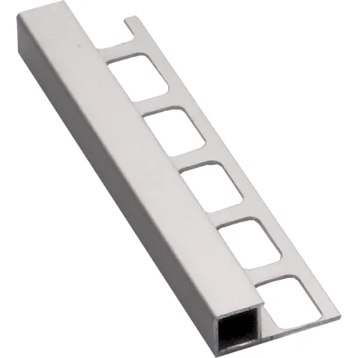 Lišta ukončovací " pravouhlý" Havos chróm, hliník elox, dĺžka 250 cm, výška hrany 12,5 mm, ALEH12250