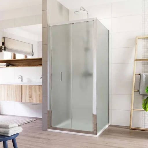 Mereo Sprchovací kút, Lima, štvorec, zalamovací, 90x90 cm, chróm ALU, sklo Point CK86122K